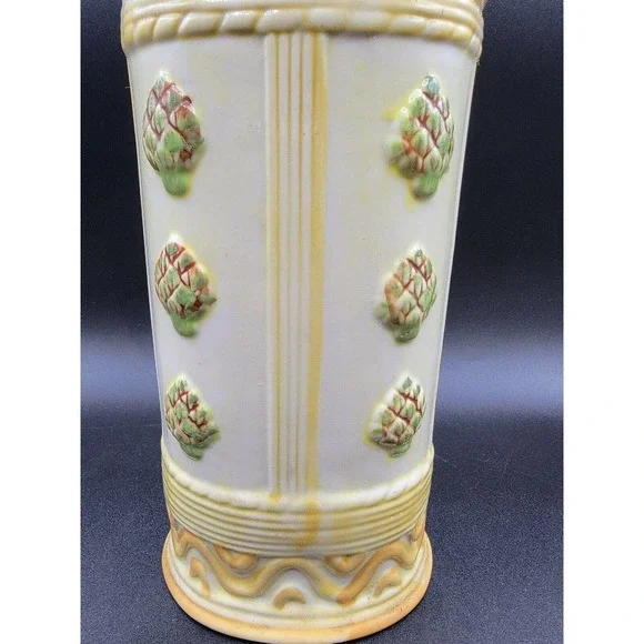 Vintage Ceramic Pasta Spaghetti Storage Container Artichoke Pasta TUSCAN Design - Picture 2 of 8